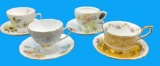 (4) English Cups & Saucers:  Pargon 