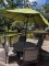 Outdoor Table, 4 Chairs, Umbrella