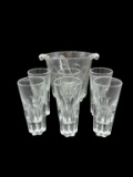 (6) Liquor Glass made in Italy & Ice Bucket