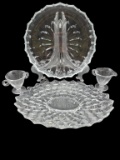 Assorted glass: Fostoria American Oval Platter,
