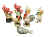 Assorted Bird Figurines, Candle