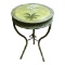 Round Metal Hand-painted Table - 12.5? diameter,