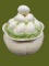 Round Covered Dish with Egg Design Lid-- 8