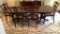 Mahogany Double Pedestal Dining Table & (6)