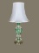 Green Cut to Clear Crystal Table Lamp--32 1/2