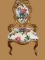 Antique Ornately Carved Chair, Savannah Garden Fabric