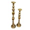 (2) Large Brass Candle Holders--35