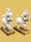 Pair of Porcelain Dogs on Stands. ITALY