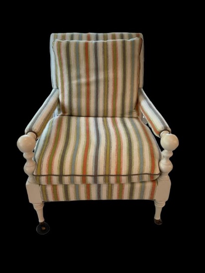 Upholstered Chair--C. R. Laine--Brass Casters on