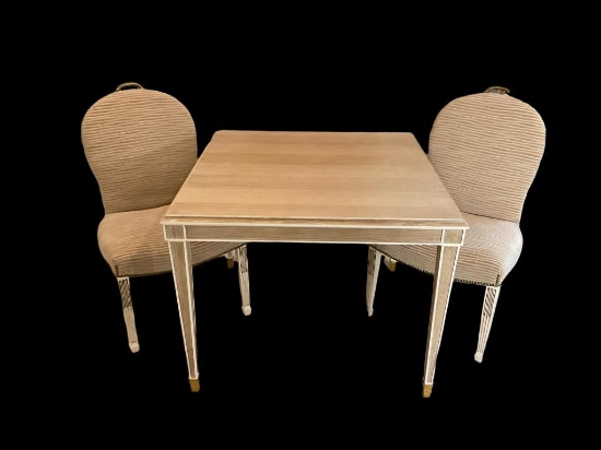 Highland House Rufty 38" Square Game Table & (2) Chairs