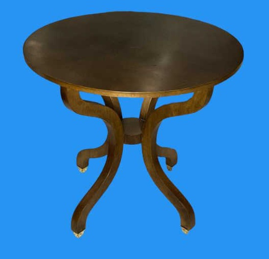 Round Mahogany End Table, 30 1/8" Diameter,