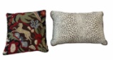 (2) Decorative Pillows—(1) is Needlepoint