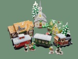 Assorted Dept 56 Lighted Houses & Accessories