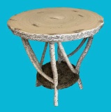 Round Wicker Table