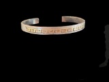 Sterling & 14kt Gold Bangle 15.8g