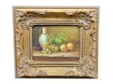 Oil Painting in Ornate Gold Frame 8.5