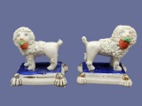 Pair of porcelain dog figurines (2)