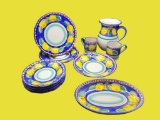 Set of Ceramiche Casola Positano Dinnerware