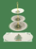 Spode “Christmas Tree” 3-Tier Server (Chipped)