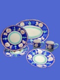 Set of Ceramiche Casola Positano Dinnerware