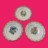 (3) 19th Century Staffordshire Dessert Plates