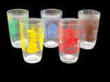 (5) Swanky Swigs Juice Glasses by Kraft Foods