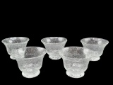 (5) Hand Blown Bubble Glass Bowls