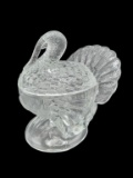 L.E. Smith Glass Turkey Candy Dish