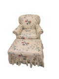 Upholstered Chair & Ottoman