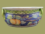 Ceramic Hand-Painted Foot Bath--Made in Italy--