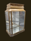 Brass & Glass Wall Display Cabinet--9