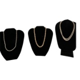 (3) Costume Pearl Necklaces