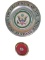 Pewter Plate & Framed American Legion Pin