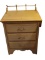 3-Drawer Nightstand with Iron Detail (Matches