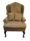 Upholstered Wing Back Chair with (2) Matching