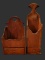 (2) Wooden Wall Hanging Organizers