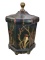 Handpainted Covered Container w/Brass Knob