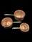 (3) Paul Revere Copper & Brass Pots w/Lids