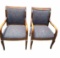 (2) Wood & Upholstered Chairs