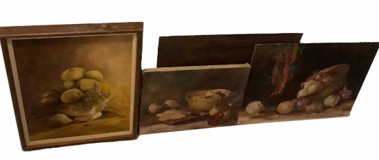 (4) Paintings Signed King
