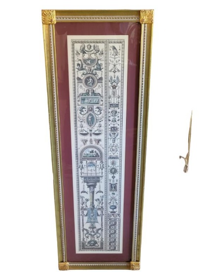 Hand Colored Reproduction of one of the Panels