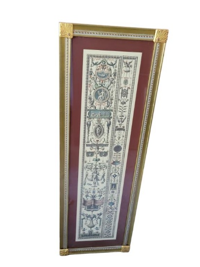 Hand Colored Reproduction of one of the Panels