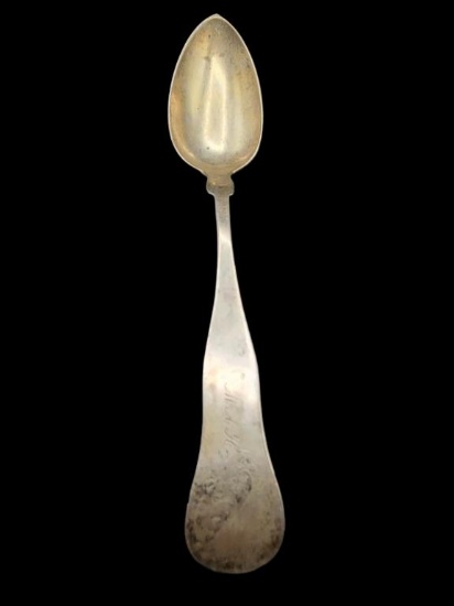 Ezra Whiton Coin Silver Serving Spoon c1821-1825