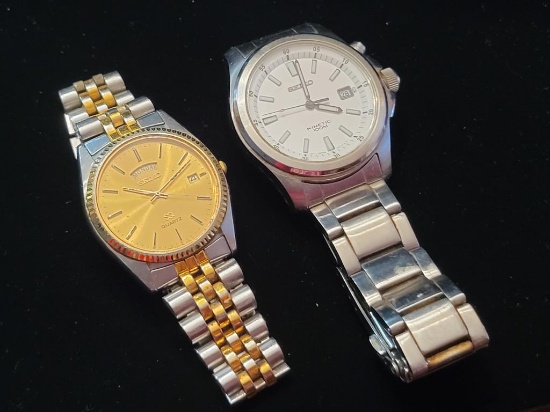 (2) Men's Seiko Watches