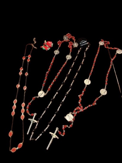 (2) Eyeglass Holders, (2) Rosaries, etc.