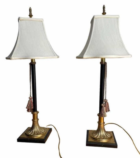 (2) Table Lamps - 32" H to Top of Finial