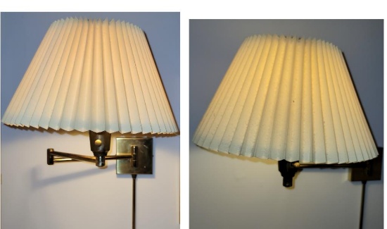 (2) Wall Mounted Swing Arm Reading Lamps