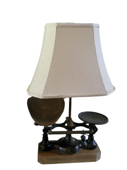 Antique Scales converted to a Lamp