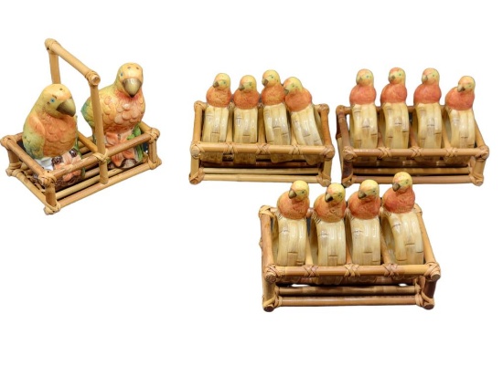 "Ipanema" by HOME (12) Napkin Rings in stands