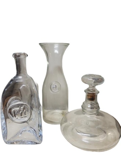 (3) Wine Bottles/Carafes